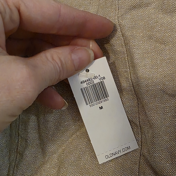 Old Navy Beige Linen Midi Dress - Picture 2 of 4